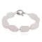 Certified Authentic Navajo Natural Native American Pink Quartz Link Bracelet 12742-112