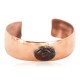 Certified Authentic Handmade Navajo Natural Red Jasper Native American Pure Copper Bracelet 13111-5
