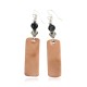 Navajo Snowflakes Obsidian Copper Dangle Earrings 18211-4
