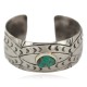 Certified Authentic Handmade Navajo Natural Turquoise Native American Nickel Bracelet 92001-2
