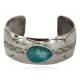 Certified Authentic Handmade Navajo Natural Turquoise Native American Nickel Bracelet 92001-5