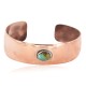 Certified Authentic Handmade Navajo Natural Turquoise Native American Pure Copper Bracelet 13123-1