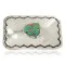Certified Authentic Handmade Navajo Nickel Natural Turquoise Native American Buckle 1207-3