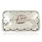 Certified Authentic Handmade Navajo Nickel White Howlite Native American Buckle 1208-1