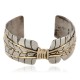 Certified Authentic Handmade Navajo Pure Nickel and Brass Native American Bracelet 12985
