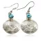 Certified Authentic Handmade Vintage Style Buffalo Nickels Navajo .925 Sterling Silver Dangle Native American Earrings Natural Turquoise 18024-0