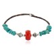 Certified Authentic Heishi Coral Navajo Native American Adjustable Wrap Bracelet 13151-66
