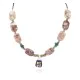 Certified Authentic Inlay Navajo .925 Sterling Silver Natural Turquoise Agate Native American Necklace  25289-4