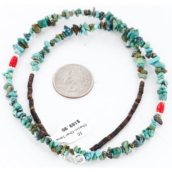 Certified Authentic Navajo .925 SILVER Turquoise CORAL Native American Necklace 371016848018 Certified Authentic Navajo .925 SILVER Turquoise CORAL Native American Necklace 371016848018