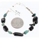Certified Authentic Navajo .925 Sterling Silver and Turquoise and Black ONYX Native American Bracelet 390786412935