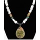Certified Authentic Navajo .925 Sterling Silver and WHITE Turquoise Native American Necklace 371105449739