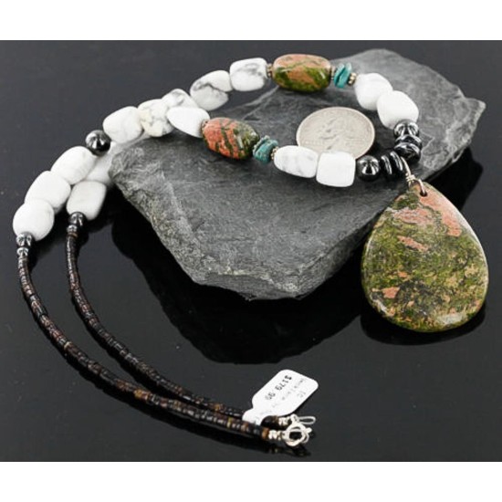 Certified Authentic Navajo .925 Sterling Silver and WHITE Turquoise Native American Necklace 371105449739 Certified Authentic Navajo .925 Sterling Silver and WHITE Turquoise Native American Necklace 371105449739