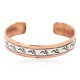 Certified Authentic Navajo .925 Sterling Silver Bear paw Handmade Native American Pure Copper Bracelet  13100-2