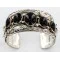Certified Authentic Navajo .925 Sterling Silver Black Onyx Signed Native American Bracelet 371045870225