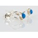 Certified Authentic Navajo .925 Sterling Silver Blue Opal Stud Native American Earrings 371120599855