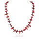 Certified Authentic Navajo .925 Sterling Silver Coral and Natural Turquoise Native American Necklace 15825-1