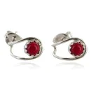 Certified Authentic Navajo .925 Sterling Silver Coral Stud Native American Earrings 390905662438