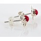 Certified Authentic Navajo .925 Sterling Silver Coral Stud Native American Earrings 390914407123