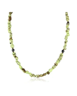 Certified Authentic Navajo .925 Sterling Silver GASPEITE and HEMATITE Native American Necklace 15918-3