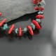Certified Authentic Navajo .925 Sterling Silver Graduated Coral and Turquoise Native American Necklace 15343-33