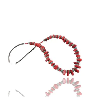 Certified Authentic Navajo .925 Sterling Silver Graduated Coral Turquoise Native American Necklace 370908773559 Certified Authentic Navajo .925 Sterling Silver Graduated Coral Turquoise Native American Necklace 370908773559