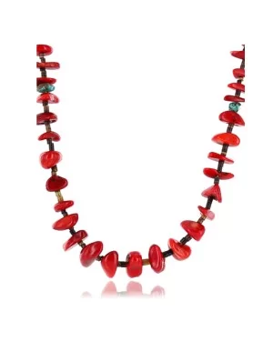 Certified Authentic Navajo .925 Sterling Silver Graduated Coral Turquoise Native American Necklace 371004007428 Certified Authentic Navajo .925 Sterling Silver Graduated Coral Turquoise Native American Necklace 371004007428
