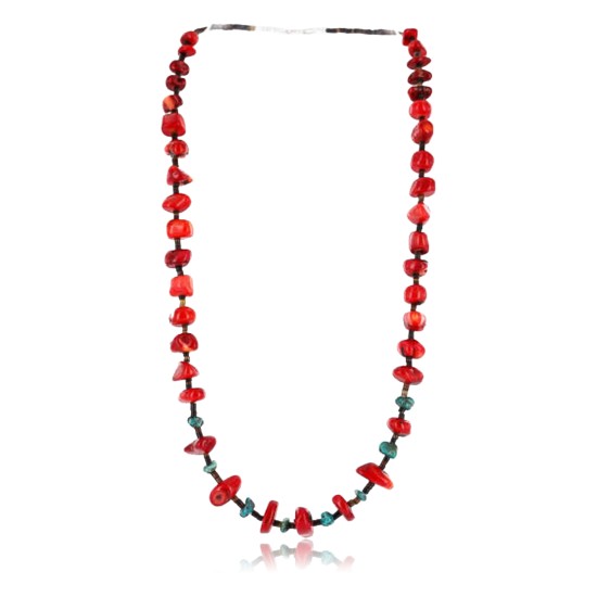 Certified Authentic Navajo .925 Sterling Silver Graduated Coral Turquoise Native American Necklace 371006067403 Certified Authentic Navajo .925 Sterling Silver Graduated Coral Turquoise Native American Necklace 371006067403