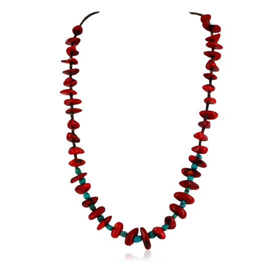 Certified Authentic Navajo .925 Sterling Silver Graduated Coral Turquoise Native American Necklace 390749413112 Certified Authentic Navajo .925 Sterling Silver Graduated Coral Turquoise Native American Necklace 390749413112