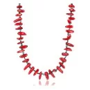 Certified Authentic Navajo .925 Sterling Silver Graduated Coral Turquoise Native American Necklace 750120-1