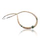 Certified Authentic Navajo .925 Sterling Silver Graduated Heishi and Jade Native American Necklace 390569988008