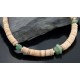 Certified Authentic Navajo .925 Sterling Silver Graduated Heishi and Jade Native American Necklace 390569988008