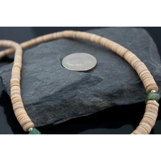 Certified Authentic Navajo .925 Sterling Silver Graduated Heishi and Jade Native American Necklace 390569988008 Certified Authentic Navajo .925 Sterling Silver Graduated Heishi and Jade Native American Necklace 390569988008