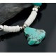 Certified Authentic Navajo .925 Sterling Silver Graduated Heishi and Magnesite Native American Necklace 390593289485