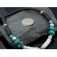 Certified Authentic Navajo .925 Sterling Silver Graduated Heishi and Magnesite Native American Necklace 390593289485