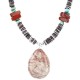 Certified Authentic Navajo .925 Sterling Silver Graduated Heishi Jasper and Turquoise Native American Necklace 15837-11