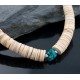 Certified Authentic Navajo .925 Sterling Silver Graduated Heishi, Natural Turquoise Native American Necklace 750103-42