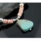 Certified Authentic Navajo .925 Sterling Silver Graduated Heishi, Spiny Oyster and Magnesite Native American Necklace 370794110267