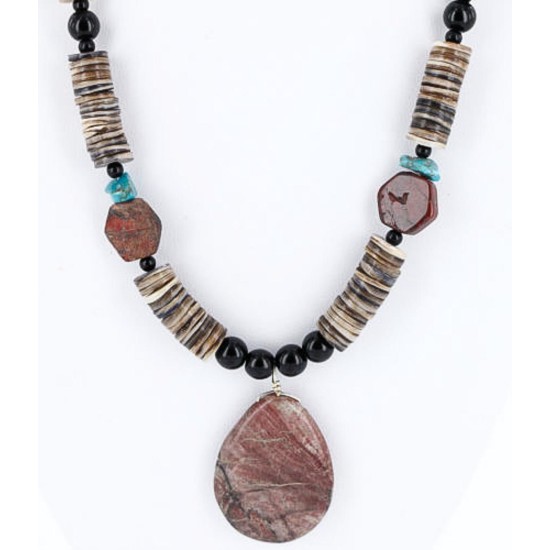 Certified Authentic Navajo .925 Sterling Silver Graduated Heishi Turquoise JASPER Native American Necklace 390783839849 Certified Authentic Navajo .925 Sterling Silver Graduated Heishi Turquoise JASPER Native American Necklace 390783839849