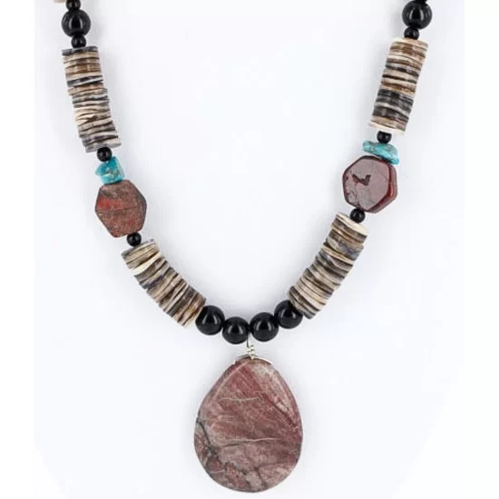 Certified Authentic Navajo .925 Sterling Silver Graduated Heishi Turquoise JASPER Native American Necklace 390783839849 Certified Authentic Navajo .925 Sterling Silver Graduated Heishi Turquoise JASPER Native American Necklace 390783839849