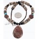Certified Authentic Navajo .925 Sterling Silver Graduated Heishi Turquoise JASPER Native American Necklace 390783839849