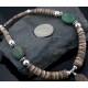 Certified Authentic Navajo .925 Sterling Silver Graduated Heishi, Turquoise Native American Necklace 370856190625