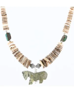 Certified Authentic Navajo .925 Sterling Silver Graduated Heishi Turquoise Native American Necklace 371007077596 Certified Authentic Navajo .925 Sterling Silver Graduated Heishi Turquoise Native American Necklace 371007077596