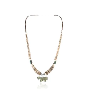 Certified Authentic Navajo .925 Sterling Silver Graduated Heishi Turquoise Native American Necklace 371007077596