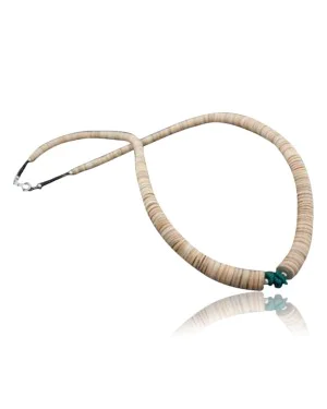 Certified Authentic Navajo .925 Sterling Silver Graduated Heishi, Turquoise Native American Necklace 390601692816