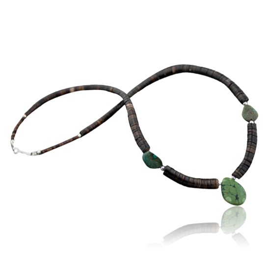 Certified Authentic Navajo .925 Sterling Silver Graduated Heishi, Turquoise Native American Necklace 390641562174 Certified Authentic Navajo .925 Sterling Silver Graduated Heishi, Turquoise Native American Necklace 390641562174