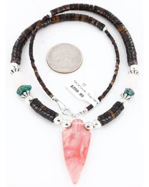 Certified Authentic Navajo .925 Sterling Silver Graduated Heishi Turquoise Native American Necklace 390797783566