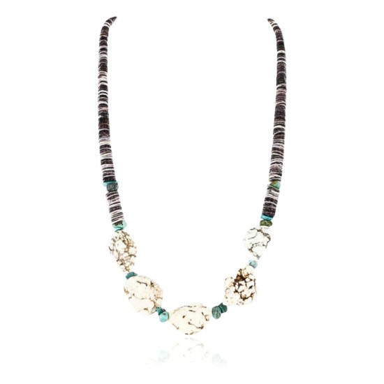 Certified Authentic Navajo .925 Sterling Silver Graduated Heishi with WHITE Turquoise Turquoise Native American Necklace 390762726309 Certified Authentic Navajo .925 Sterling Silver Graduated Heishi with WHITE Turquoise Turquoise Native American Necklace 390762726309