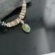 Certified Authentic Navajo .925 Sterling Silver Graduated Melon Shell and AJAX and TURQUOISE MOUNTAIN Native American Necklace 18108-6