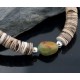 Certified Authentic Navajo .925 Sterling Silver Graduated Melon Shell and Heishi Natural Turquoise Native American Necklace 750103-48