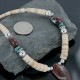 Certified Authentic Navajo .925 Sterling Silver Graduated Melon Shell and Jasper Native American Necklace 370959633555